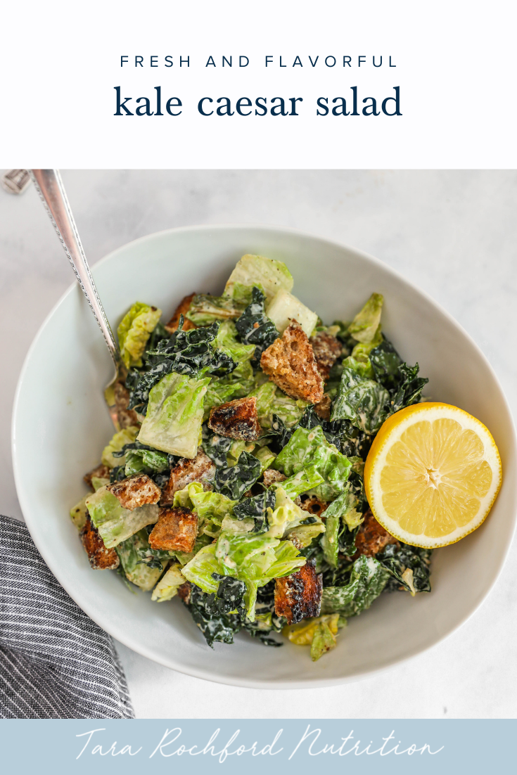 Kale Caesar Salad #healthyside #healthyrecipe #summersalad