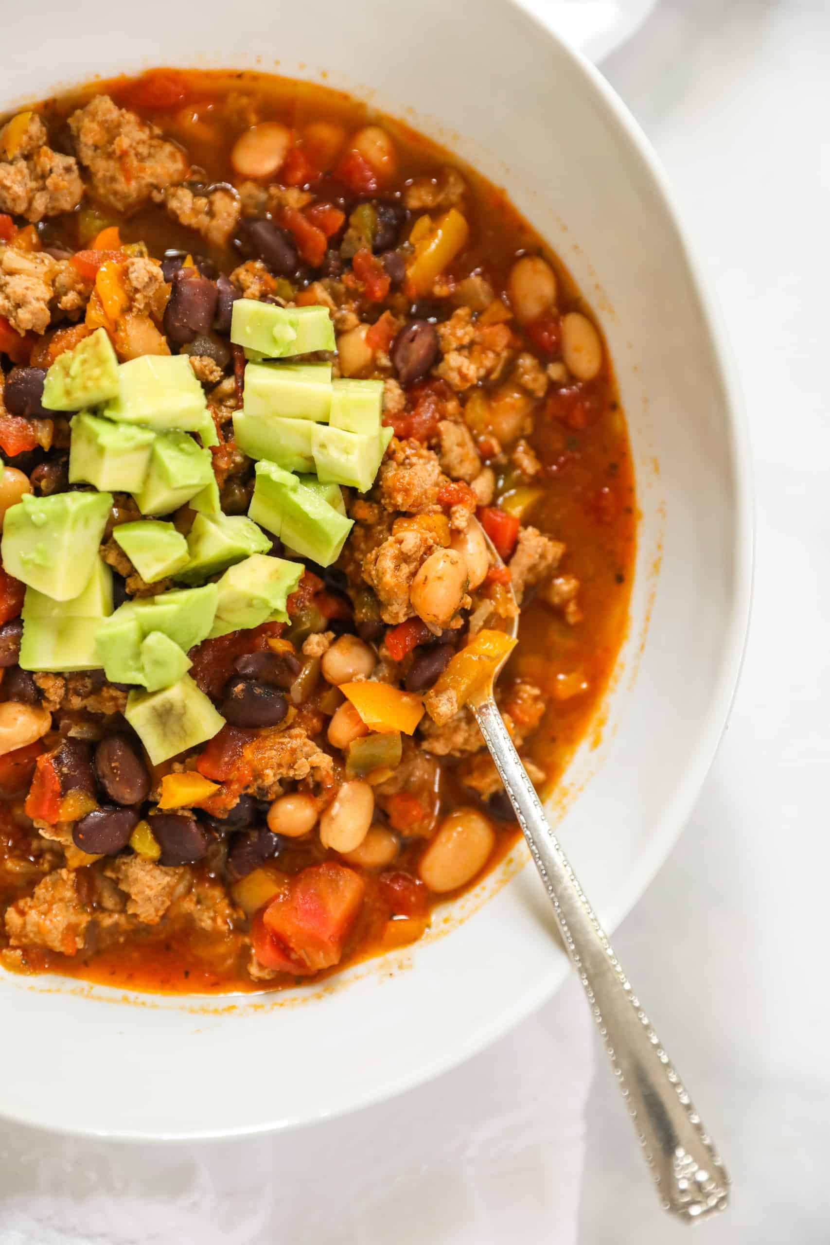 Slow Cooker Chicken Chili with Pumpkin #slowcookerchili #easydinner