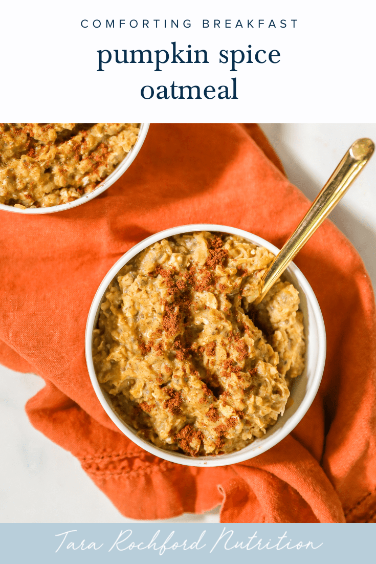 Pumpkin Spice Oatmeal #pumpkinbreakfast #pumpkinrecipes