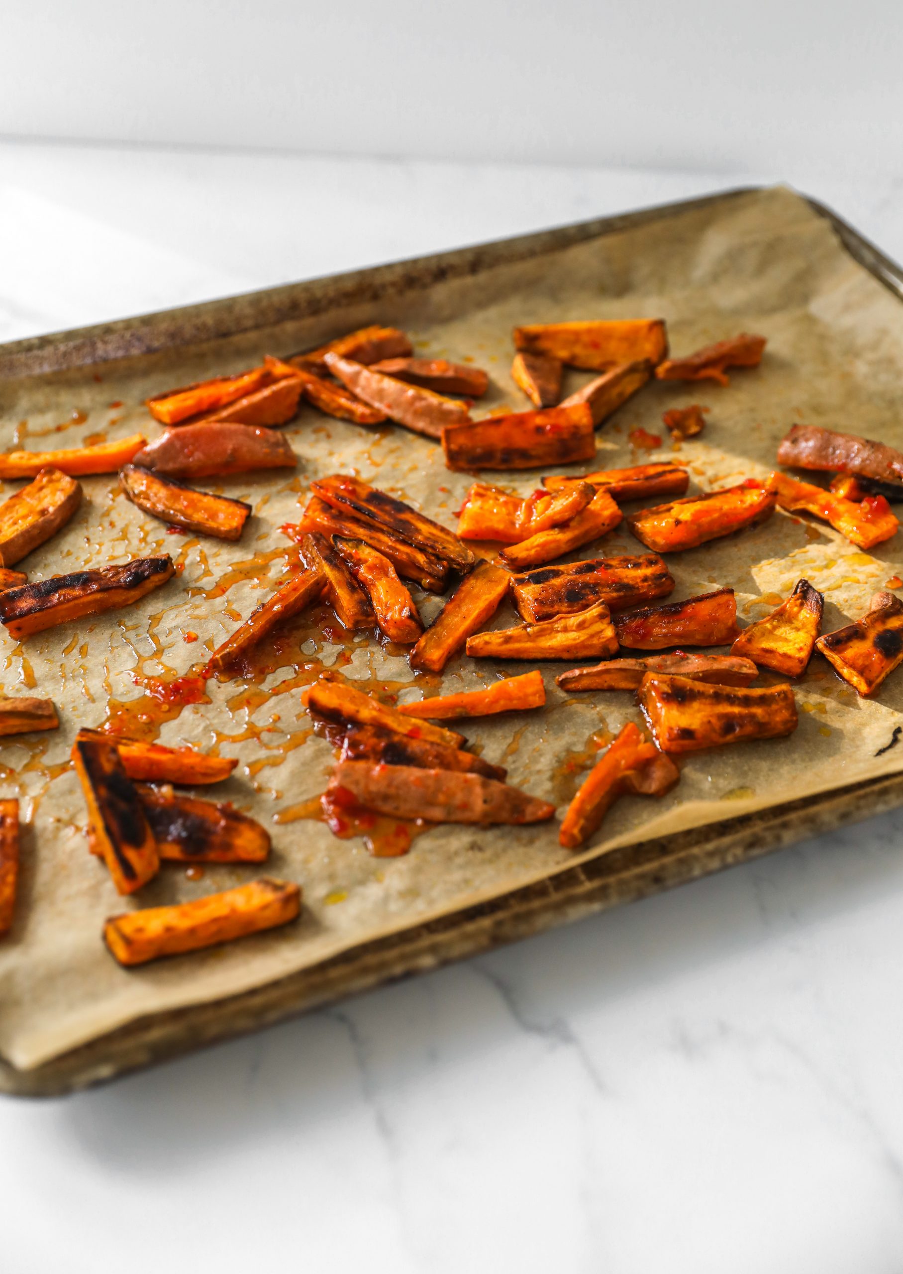 Sweet Potatoes with Thai Sweet Chili Sauce #healthyside #sidedish #tararochfordnutrition