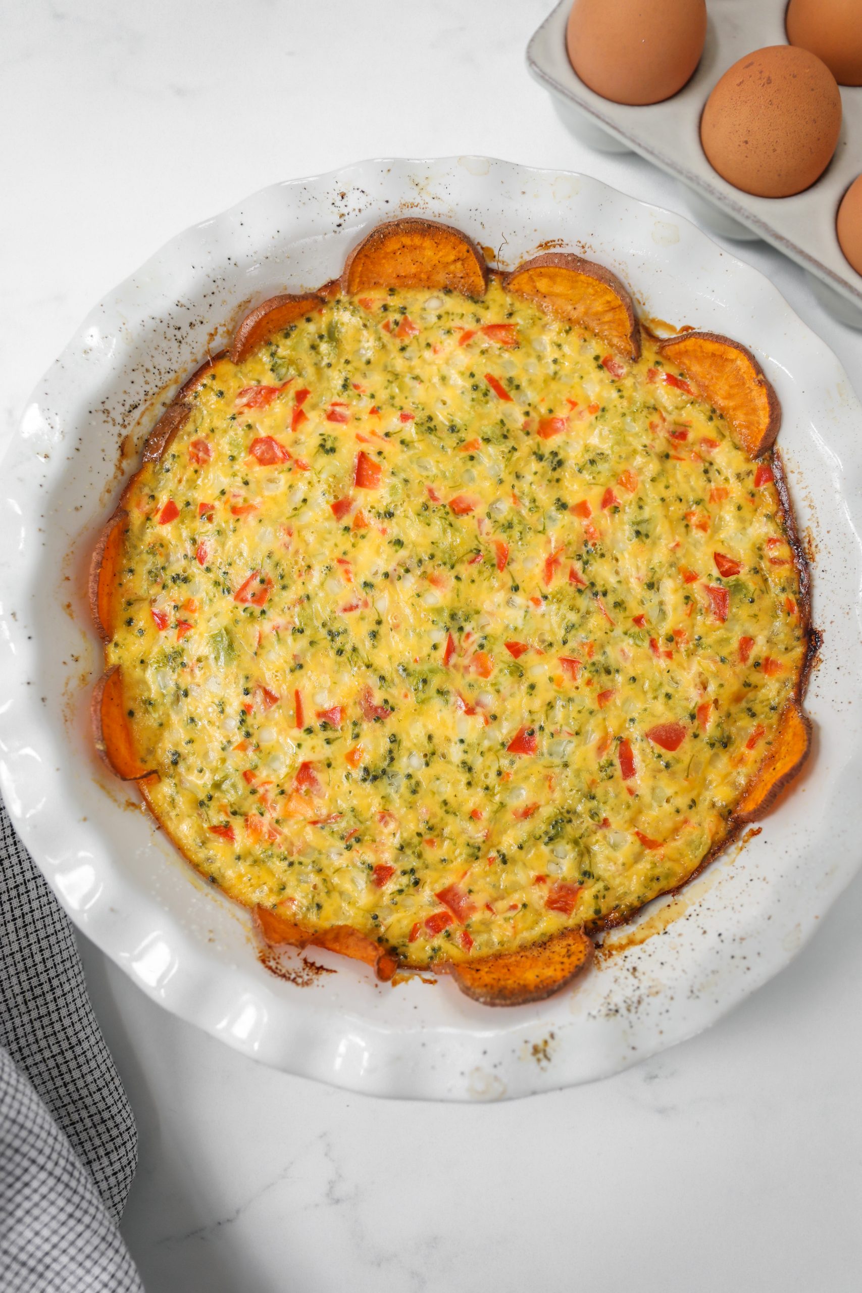 Sweet Potato Crust Quiche #tararochfordnutrition #healthybreakfast