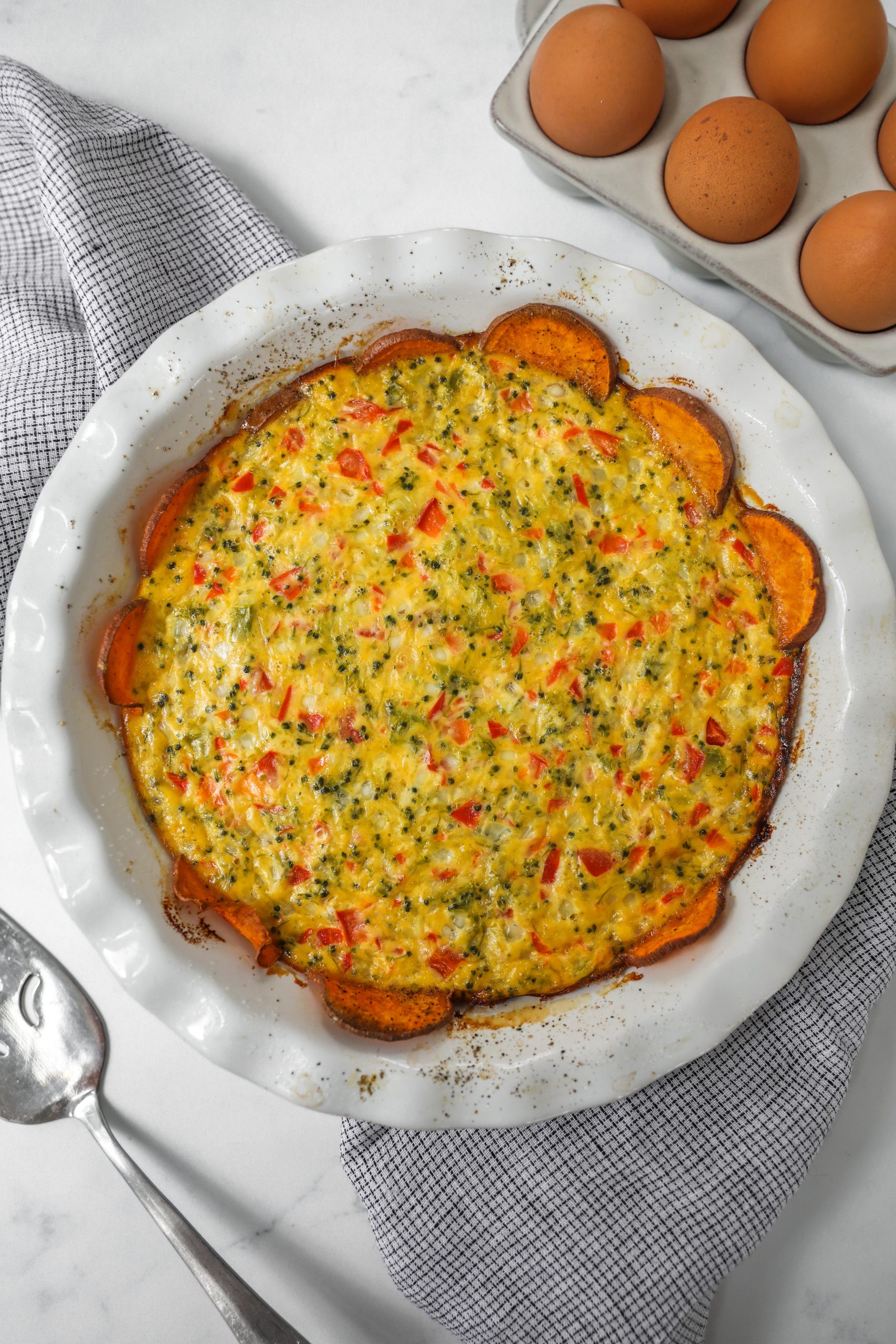 Sweet Potato Crust Quiche #tararochfordnutrition #healthybreakfast