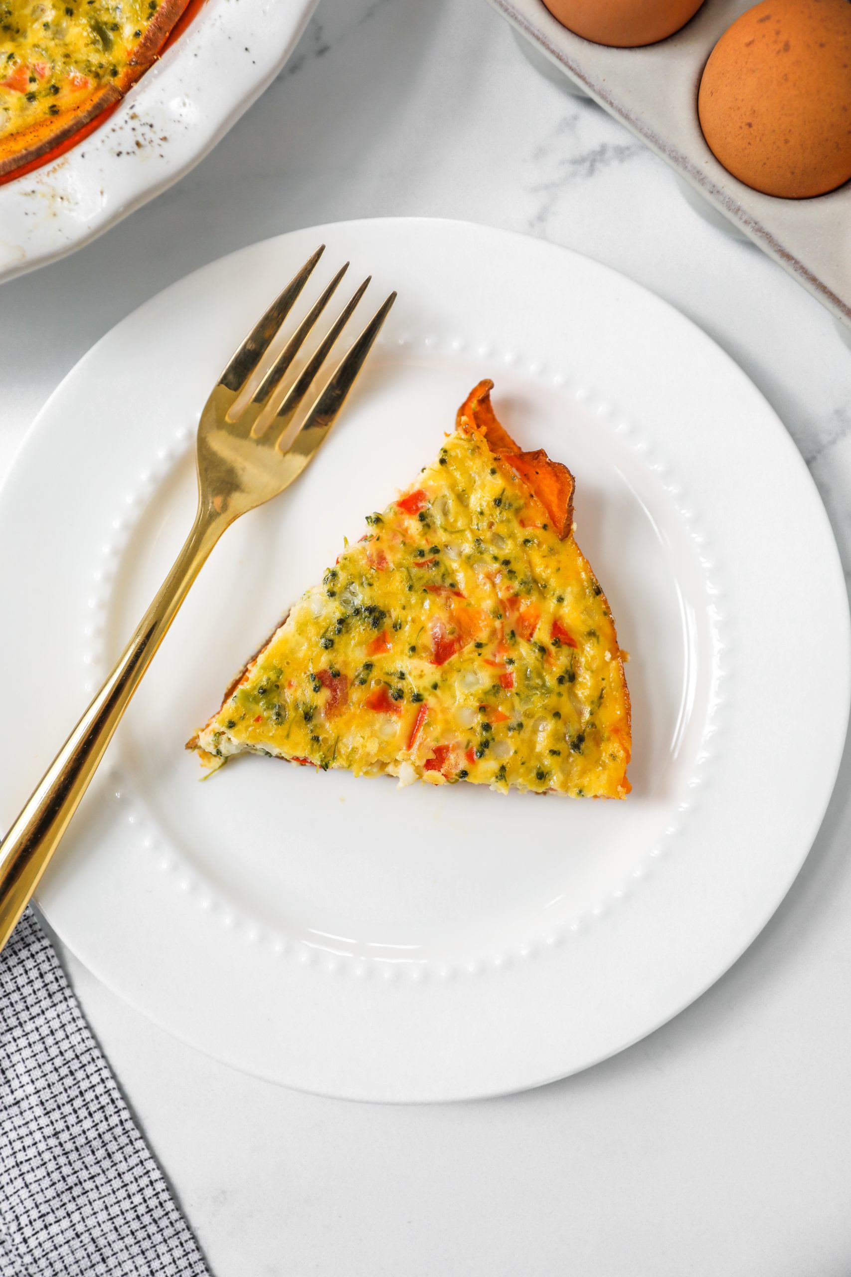 Sweet Potato Crust Quiche #tararochfordnutrition #healthybreakfast