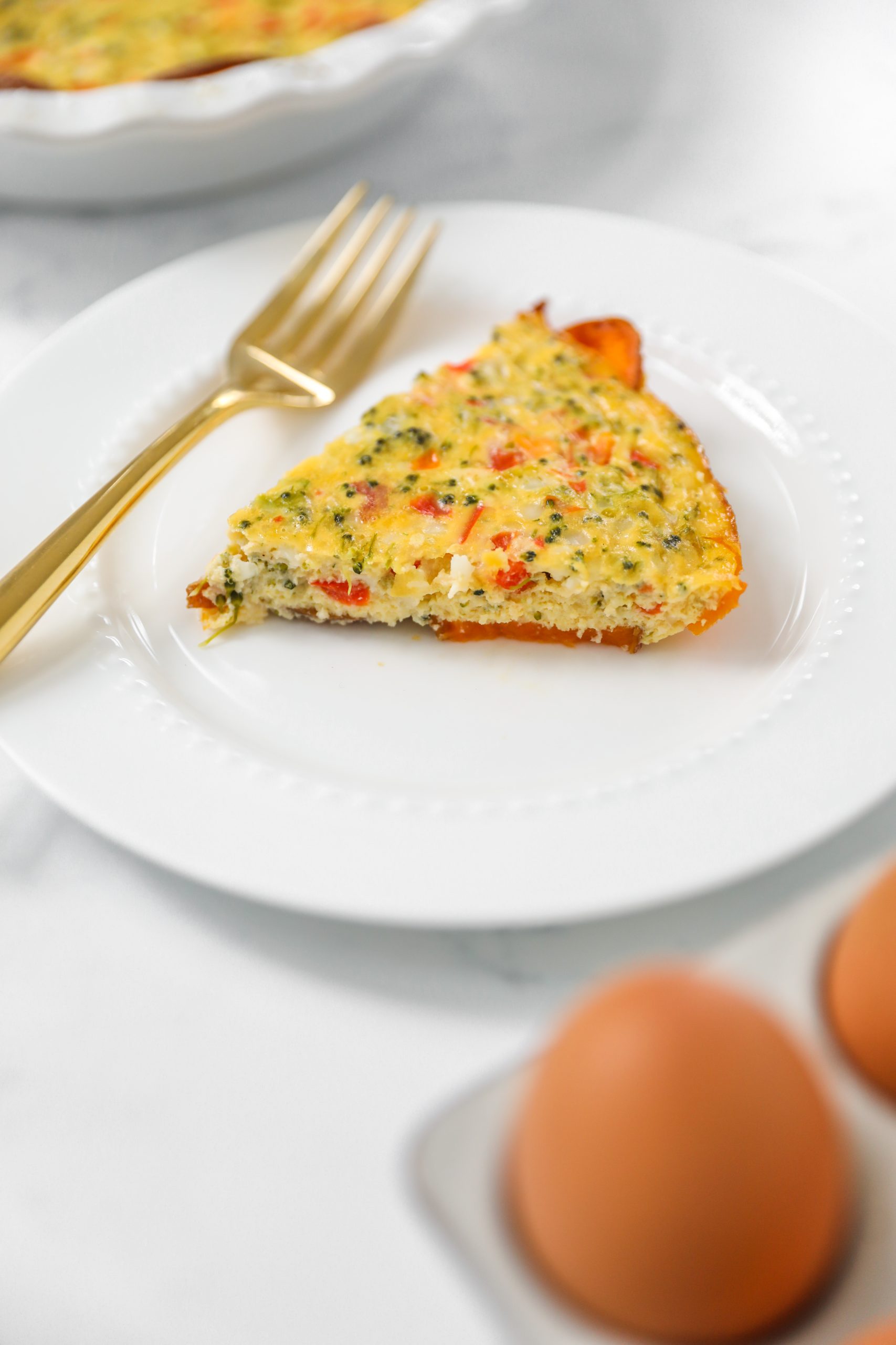 Sweet Potato Crust Quiche #tararochfordnutrition #healthybreakfast