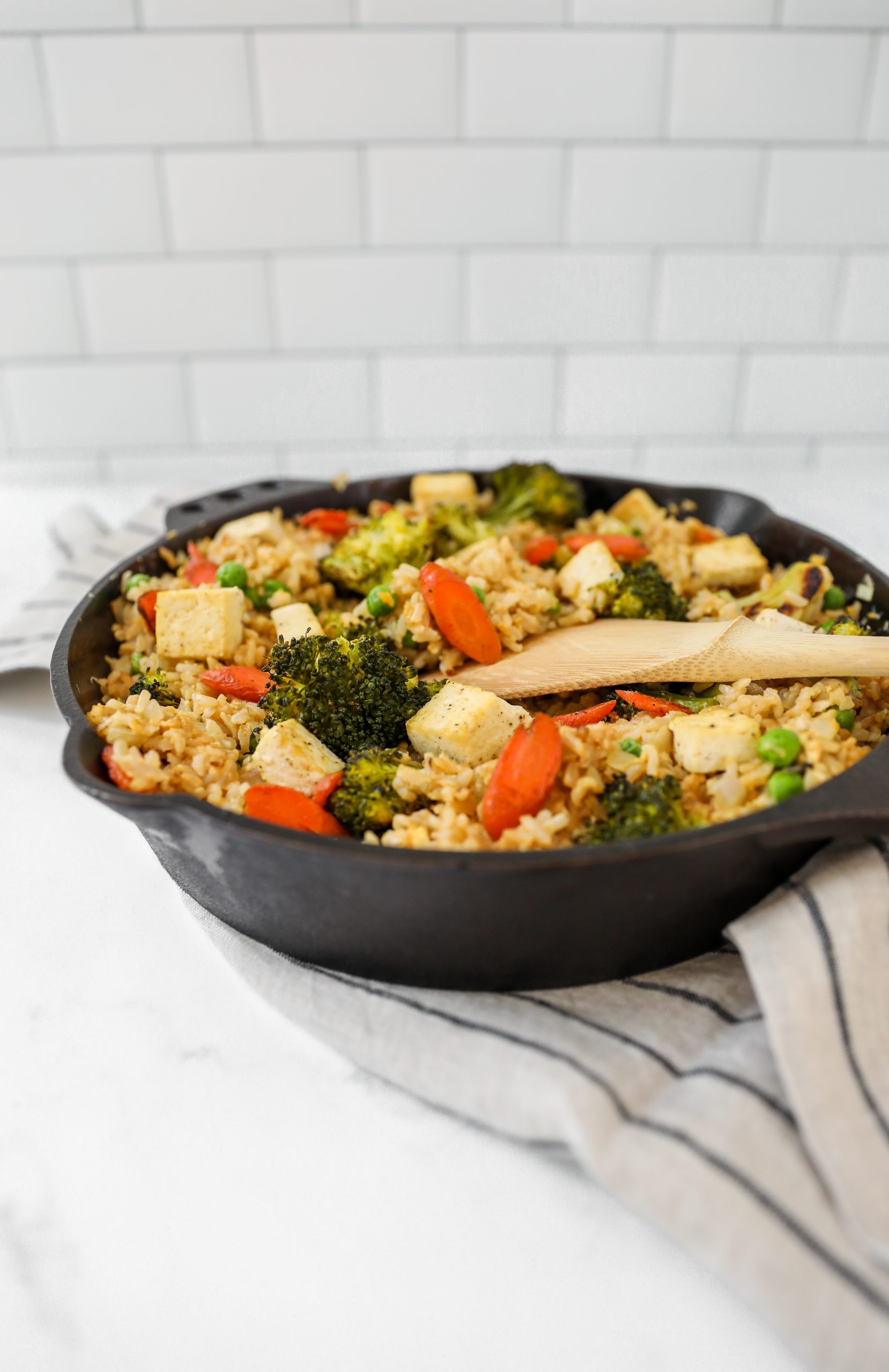 Roasted Tofu and Veggie Fried Rice #wegrowindiana #vegetarian #easydinner