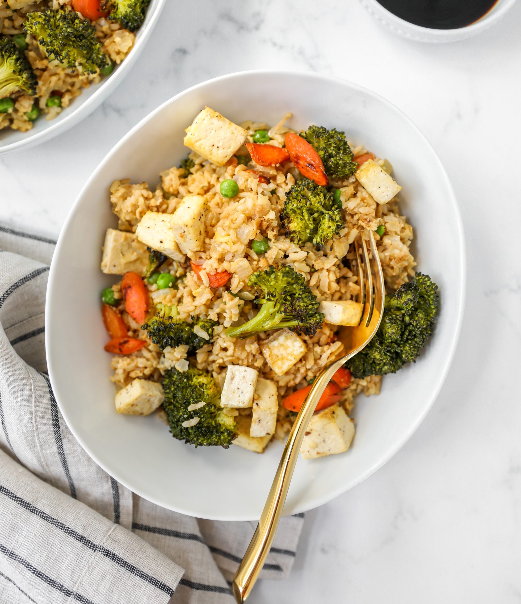 Roasted Tofu and Veggie Fried Rice #wegrowindiana #vegetarian #easydinner