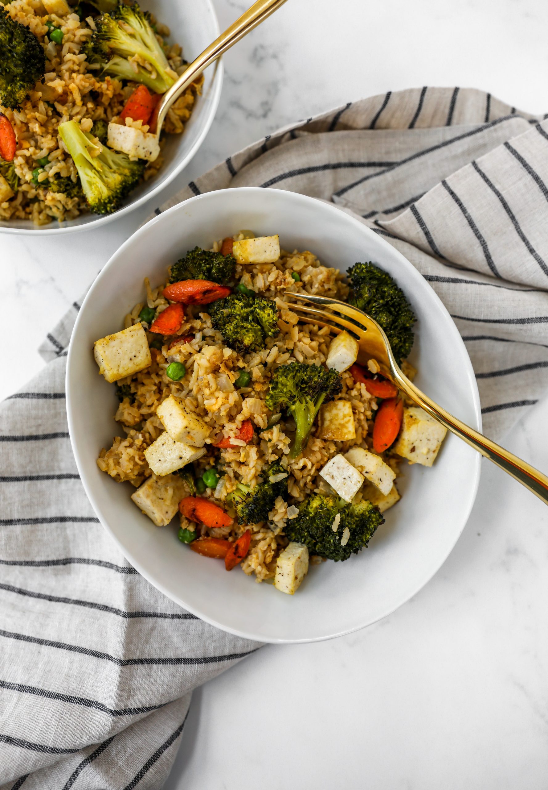 Roasted Tofu and Veggie Fried Rice #wegrowindiana #vegetarian #easydinner