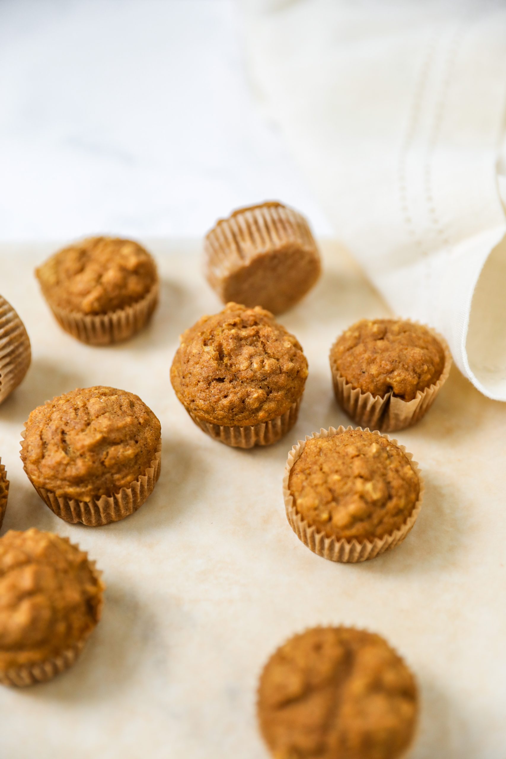 Pumpkin Applesauce Muffins - whole grain muffins