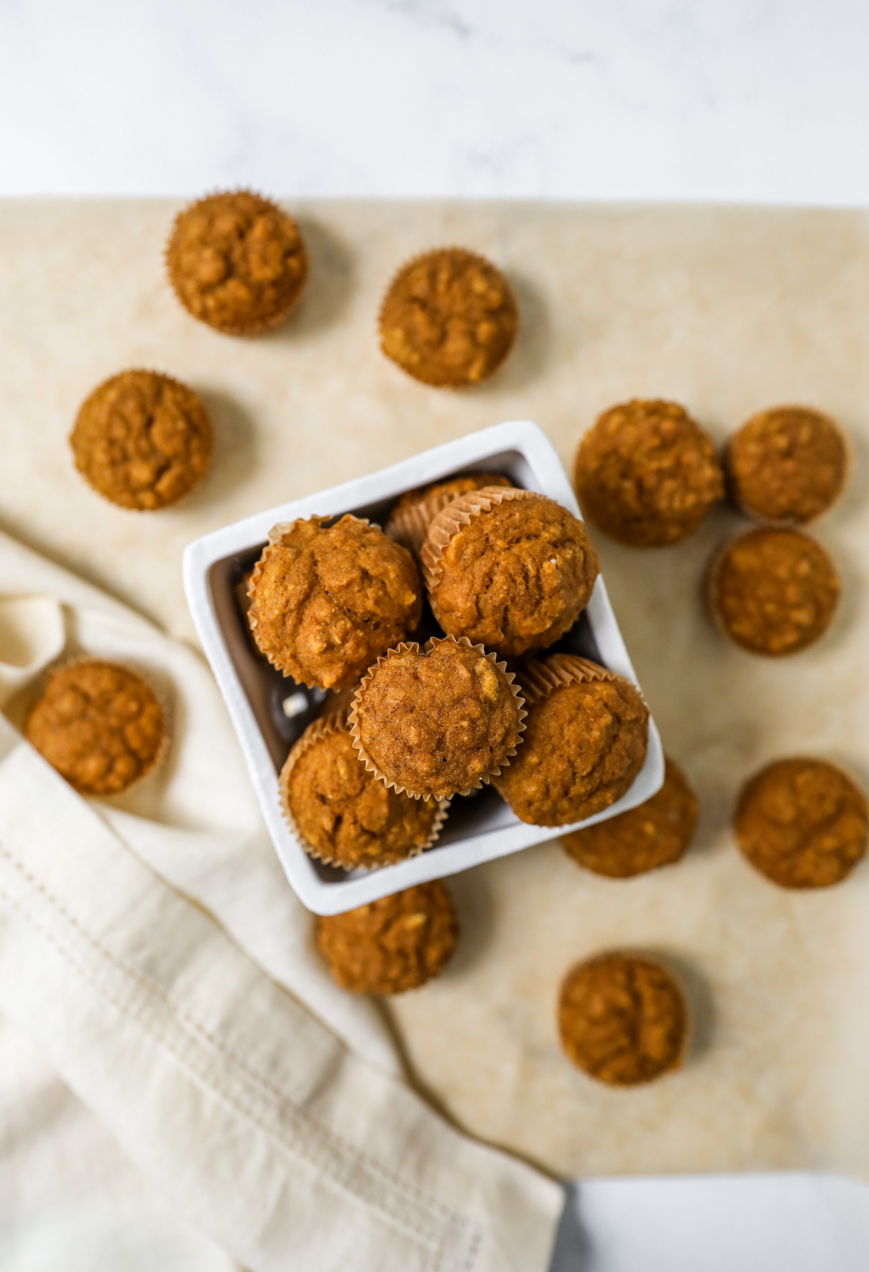 Pumpkin Applesauce Muffins - whole grain muffins