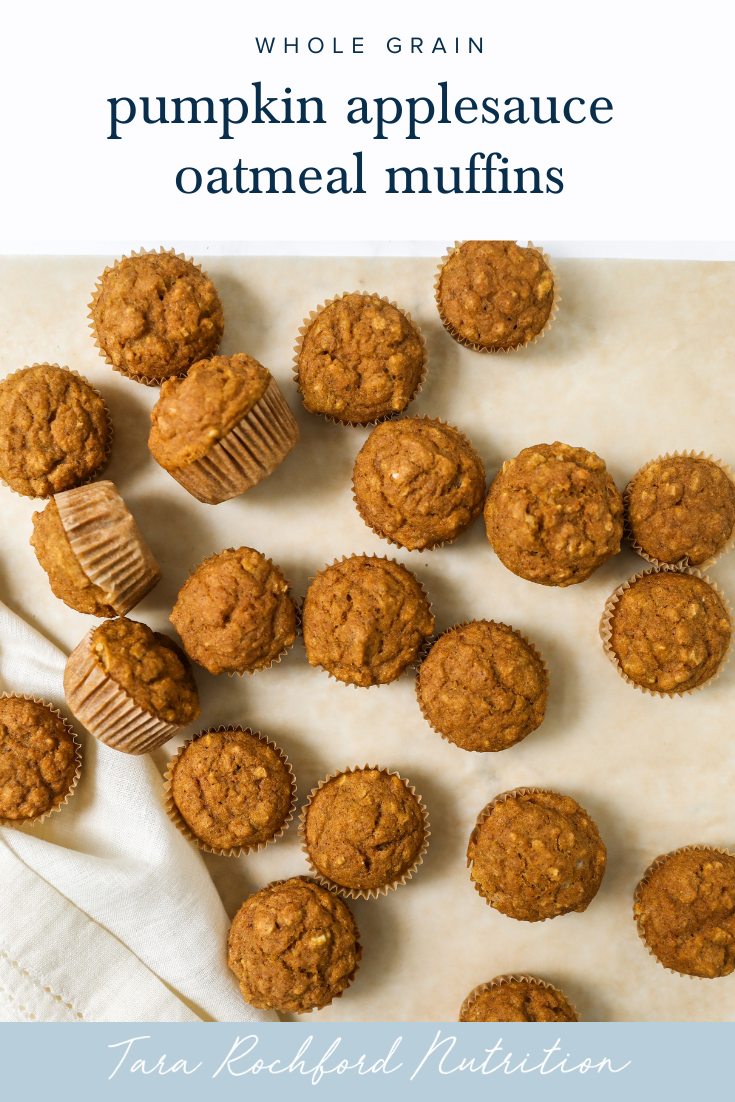 Pumpkin Applesauce Muffins - whole grain muffins