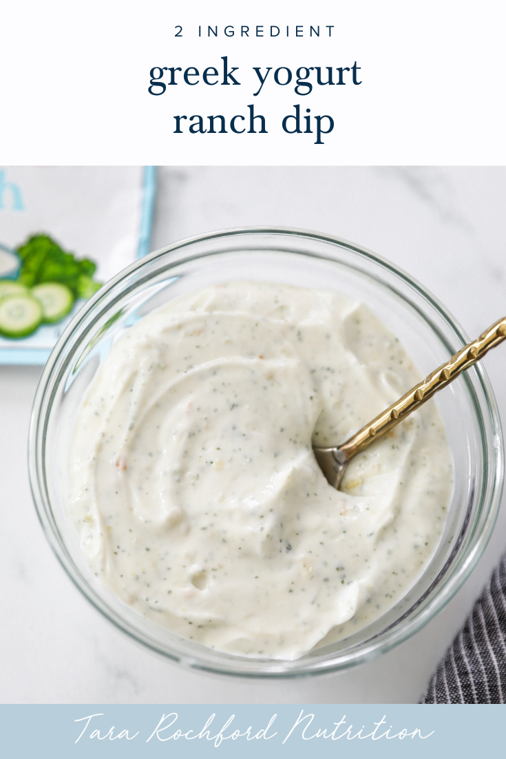 Greek Yogurt Ranch Dip #tararochfordnutrition #diprecipe