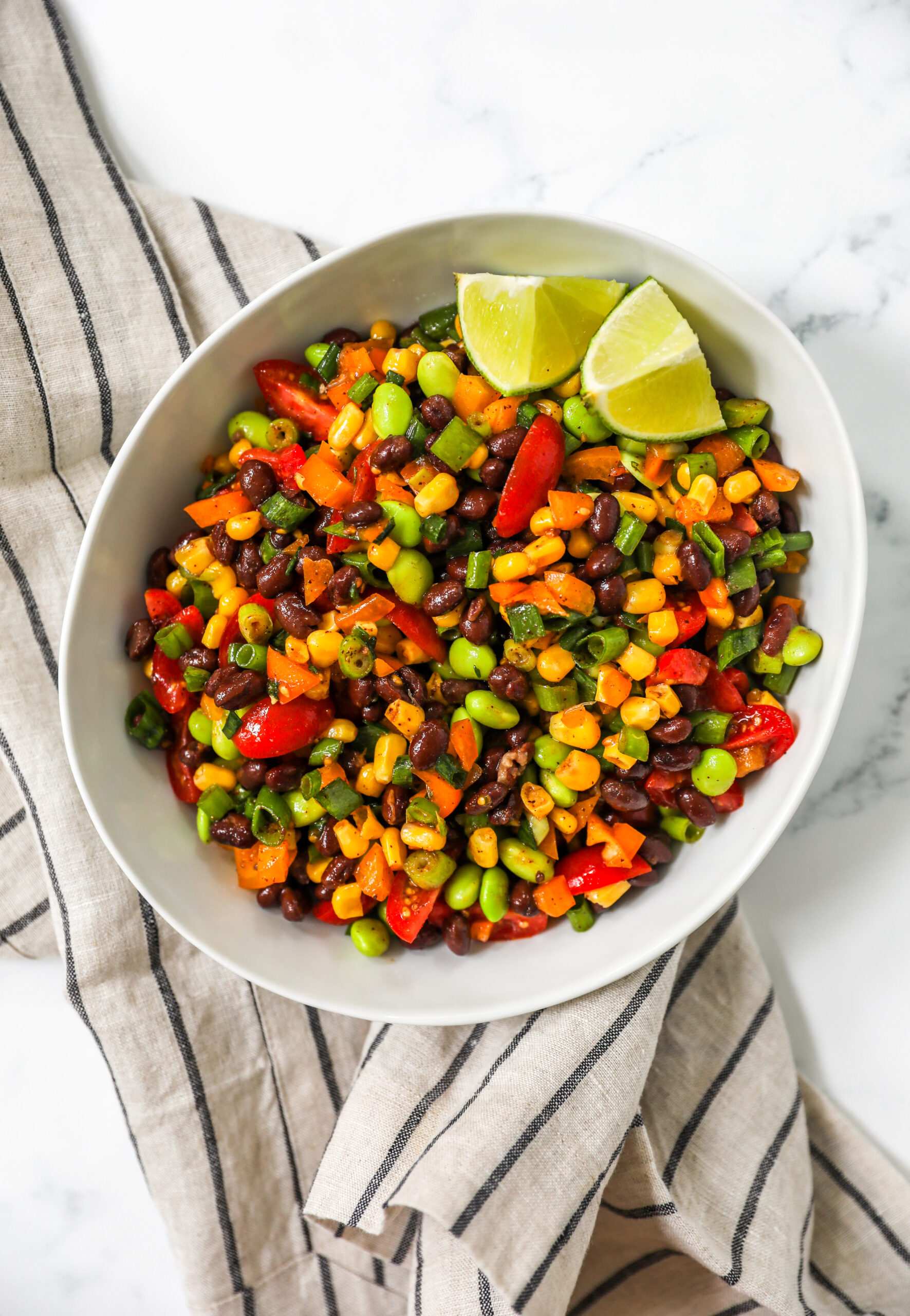 Edamame Black Bean and Corn Salad