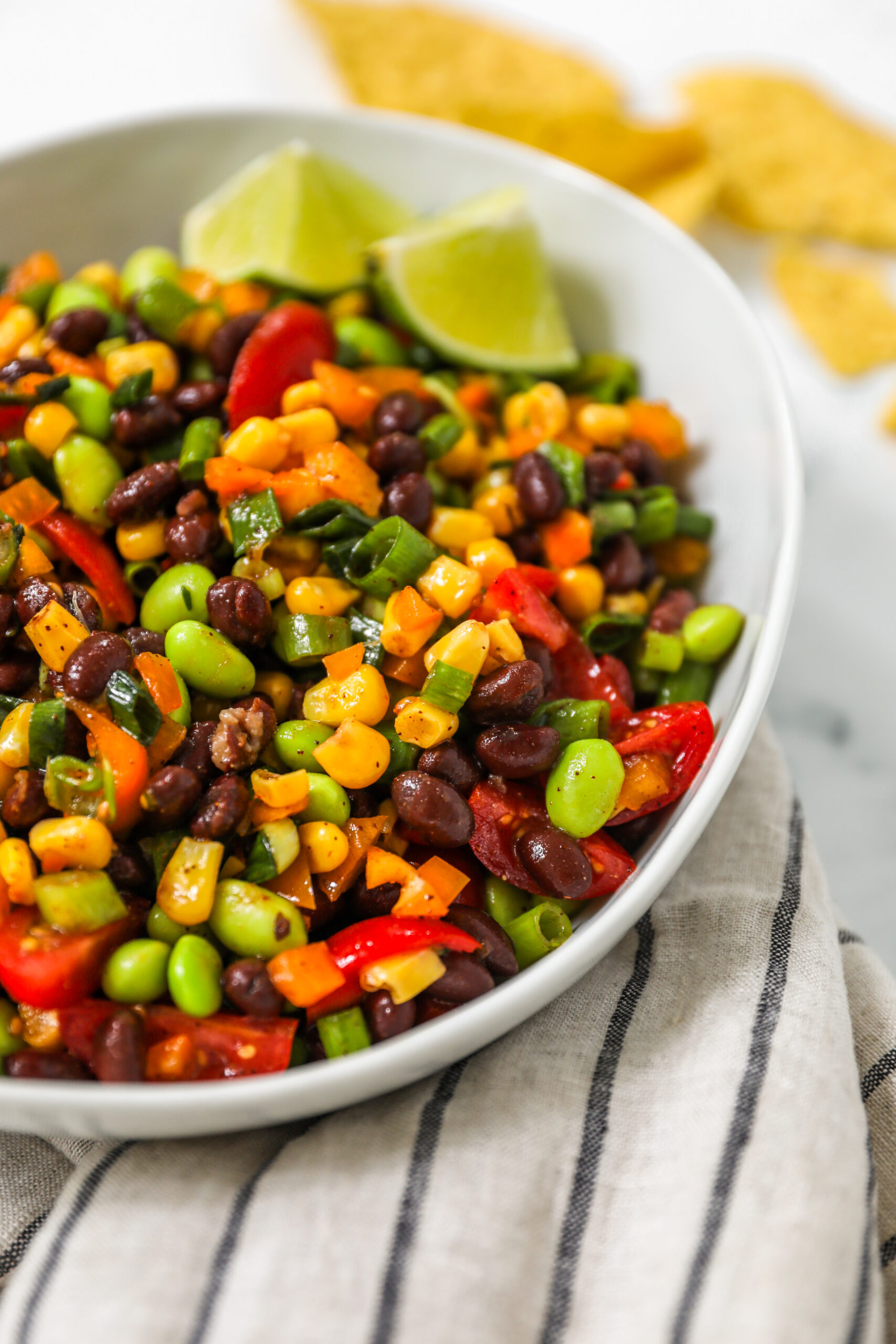 Edamame Black Bean and Corn Salad